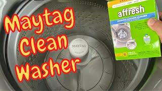 How to Clean a Maytag Top Load Washing Machine with Affresh - MVW8230HC0 | Basic Life Skills