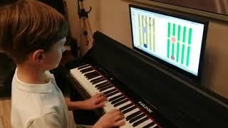 SOFT MOZART Winter Recital 2020-2021 Andrey (8) plays Чтение с листа на 2 през "Fingerobics" №6