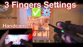 3 Fingers Settings ️ + Handcam Gameplay  | Standoff 2 0.27.0