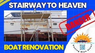 Building a Stairway to Heaven - Steel Boat Renovation Ep 06 #boatrestoration #steelboat #boatlife