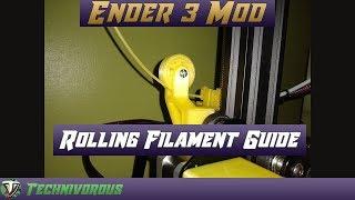 Ender 3 Pro Mod - SIMPLE Rolling Filament Guide - UPGRADE