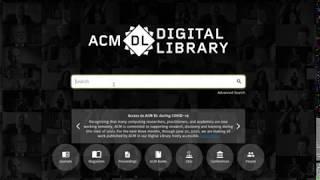 Navigating ACM Digital Library