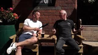 Our Belfast: John Bittles, owner of Bittles bar chats to Dave Cordner. Belfast city centre. Ireland