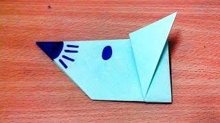How to make an origami mouse face step by step.