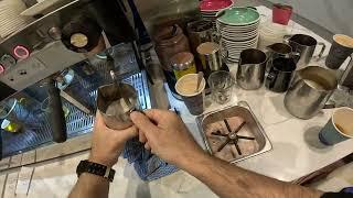 POV barista work in a morning rush in a Melbourne cafe