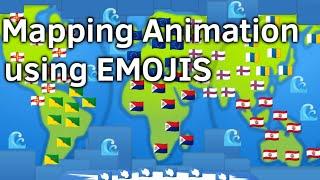 I tried to make a flag mapping animation using only EMOJIS