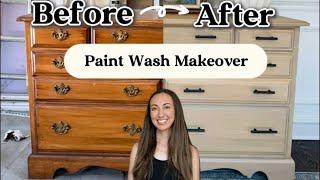 Update Your Old Dresser With a Modern Raw Wood Paint Wash