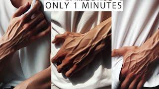 get Veiny hands & Forearms / SUPER WAY in 1 Min at Home /