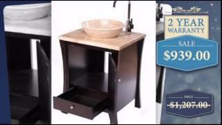 26 Inch Modern Vessel Sink Bathroom Vanity in Espresso - uniquevanities.com