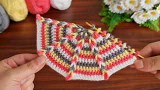 Wow..  Super Easy, very useful crochet beautiful motif crochet coaster Motif Supla bardak altlığı