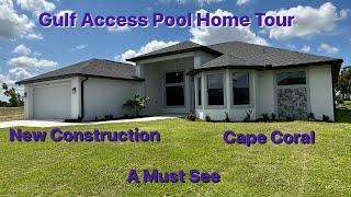 Cape Coral Fl Gulf Access Pool Home Tour. New Construction Homes For Sale In Cape Coral Florida.