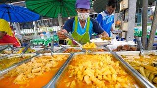 $1 Curry Dinner!! Night Market STREET FOOD Tour! | Trang (ตรัง), Thailand