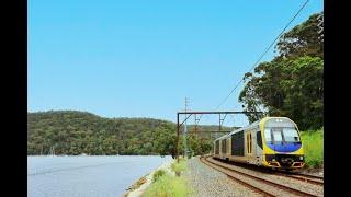 Beautiful scenery from the train／ Central Coast & Newcastle Line train window in NSW, Australia