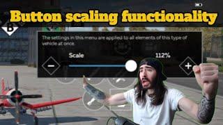 Button scaling functionality 