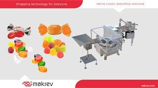 Makrev MRCW Center Filled Soft Candy Wrapping Machine with Automatic Feeding System