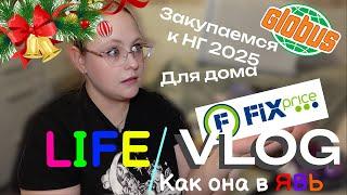 ВЛОГ: LIFE как она в ЯВЬ | Закупка FIX PRICE и GLOBUS к НГ 2025 и в дом #фикспрайс #закупка #нг2025