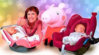 Ecole des mamans avec Baby Born et Peppa pig. Vidéos éducatives pour enfants.