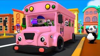 Wheels on the Bus + More Vehicles Learning Nursery Rhymes for Kids