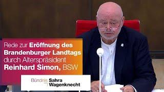 Kluge Politik statt mit Floskeln - Eröffnung des Brandenburger Landtags durch Reinhard Simon, BSW