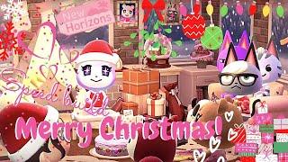 MERRY CHRISTMAS !!! Animal Crossing New Horizons ' Festive ' speed build - HARVS ISLAND! ~ Raymond