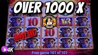 101 FREE SPINS Over 1000x Jackpot Hand Pay on Buffalo Gold