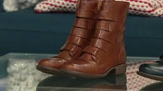 Miz Mooz Leather Strapped Mid Boots- Leighton on QVC