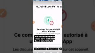 Regardez comment on corrige : Ce compte ne peut pas utiliser WhatsApp ?/ nouvelle méthode #whatsapp