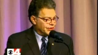 Franken tells a lizard people joke