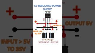 #LM7805 # VOLTAGE REGULATOR #Dc power #5V