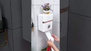 Toilet paper holder container tissue box waterproof wall mounted toilet roll paper shelf bathroom