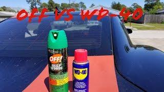 WD 40 or Bug Spray to clean headlights