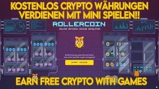 Rollercoin Basic Tutorial | Earn Free Crypto + Withdraw Proof [German] [English Subtitles]