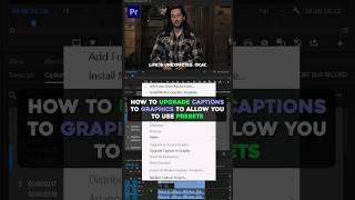 How to UPGRADE your Captions to Graphics in Premiere Pro!  #premierepro #tutorial #kylerholland