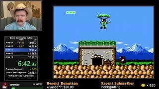 Bionic Commando NES 100% speedrun (all items) in 30:44 by Arcus