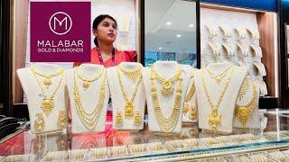 Huge festival collection 0% making charge 22kt gold necklace designs with price and wt from Malabar