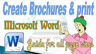 How to make a brochure for any page size in Microsoft Word