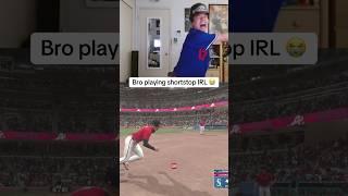 Bro playing shortstop IRL#mlb #mlbtheshow #mlbtheshow25 #baseball #clips #trending #viral #shorts