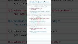 Interesting GK Questions and Answers in English