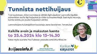 Tunnista nettihuijaus -luento