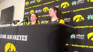 Hear from Iowa women’s basketball freshmen Taylor Stremlow, Ava Heiden before Hawkeyes face Illinois