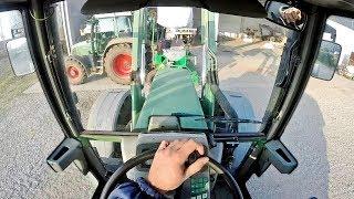 Cab View | Fendt Farmer 411 + Sfoggia K4 sf | Sowing Wheat