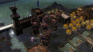 Stronghold Legends Multiplayer - NightMare vs DragonFire vs SergiuHellDragoonHQ Deathmatch
