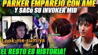 Parker sacó su Invoker mid tras emparejar con Ame^^ y esto pasó!