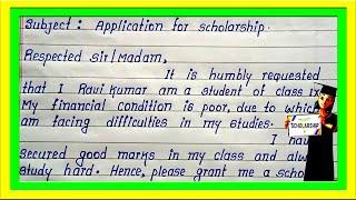 Best English Short Application for Scholarship | Simple Easy School College Scholarship Application