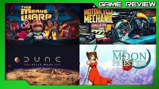 This Means Warp, Dune: Spice Wars, Saga of the Moon Princess, Motorcycle Mechanic Sim 2021 - Reviews