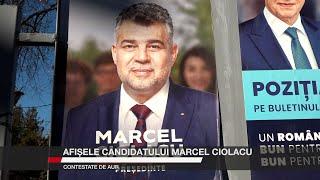 Afișele candidatului Marcel Ciolacu, contestate de AUR