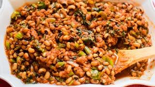 HOW TO MAKE EASY VEGAN GHANAIAN BEANS STEW (RED RED) NO FISH