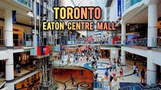 Toronto Saturday Eaton Centre Mall Walking Tour Canada 4k