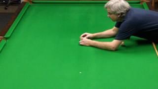 Snooker cue ball spin transfer test, raw footage
