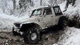 [OFF ROAD] - Suzuki Samurai M57 BiTurbo|Patrol|Toyota| #topoffroadromania #maxxis #snow